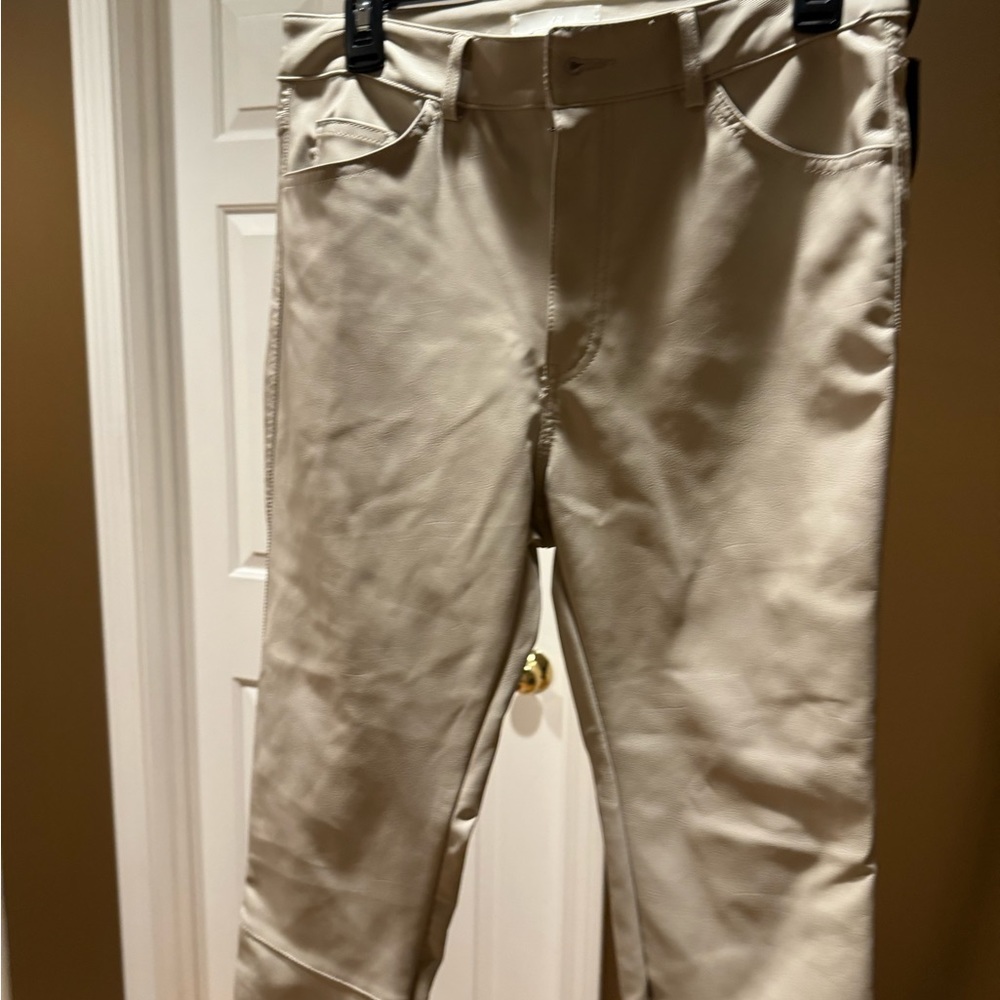Faux leather pants